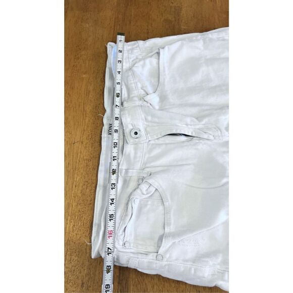 KDNK Men's Ripped Ankle Zip Tapered Leg Skinny White Jeans Light Wash Size 36 - Picture 9 of 14